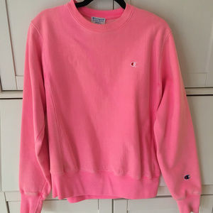 Nwot Champion Neon Pink Crewneck 